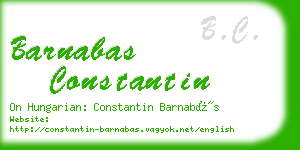 barnabas constantin business card